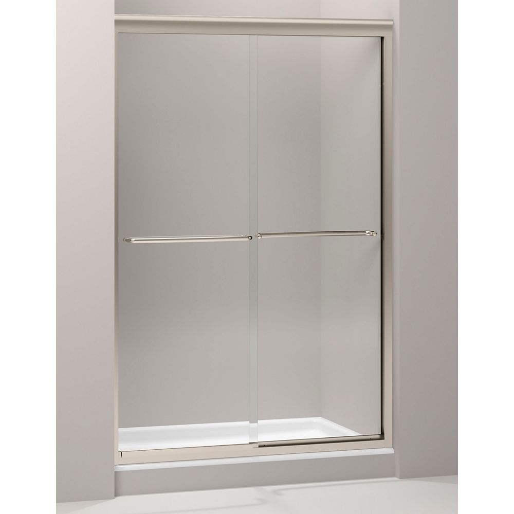 KOHLER Fluence Frameless Bypass Shower Door in Anodized Brushed Bronze
