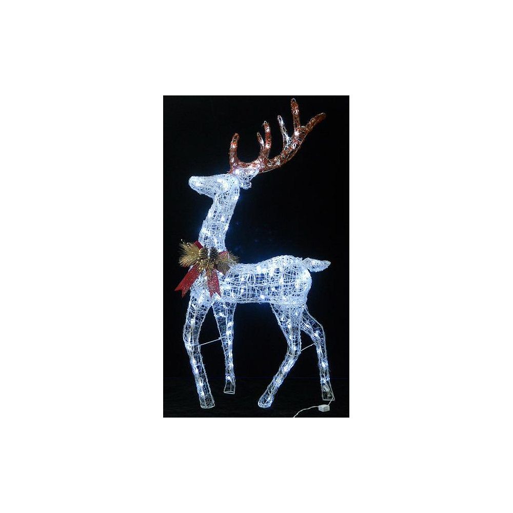 Home Accents LED 5 ft. Twinkling Acrylic Standing Deer 140 White Lights