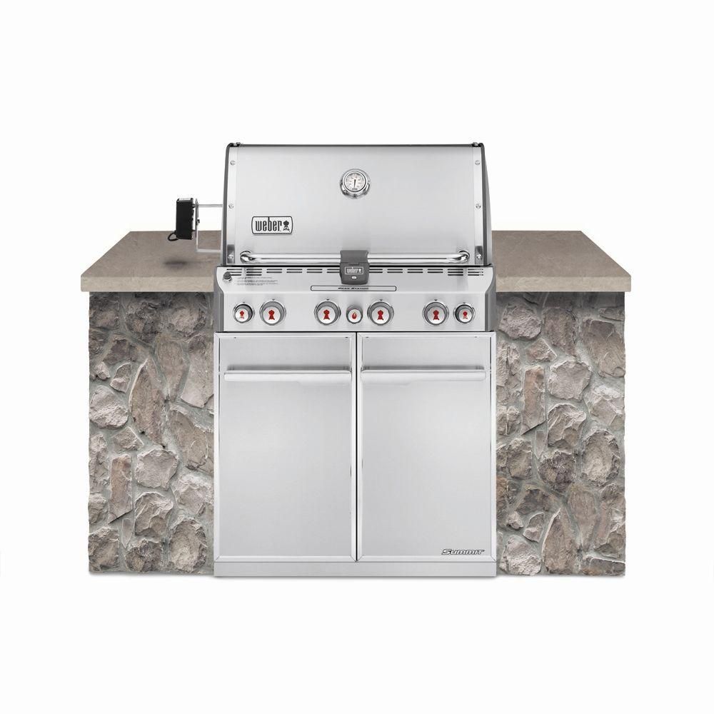 Weber Summit S 460 4 Burner Built In Natural Gas Grill In Stainless   P 1000705860 