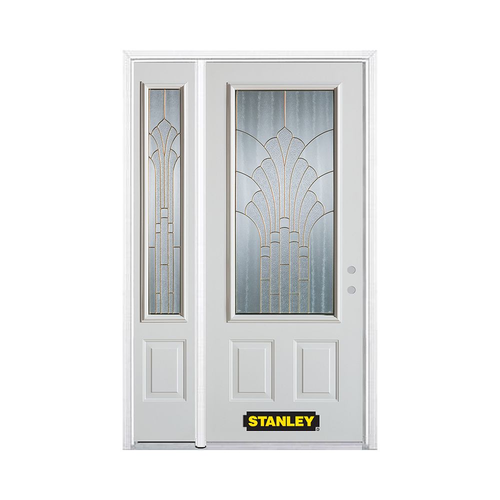 STANLEY Doors 48.25 inch x 82.375 inch Gladis Brass 3/4 STANLEY Doors 48.25 inch x 82.375 inch Gladis Brass 3/4