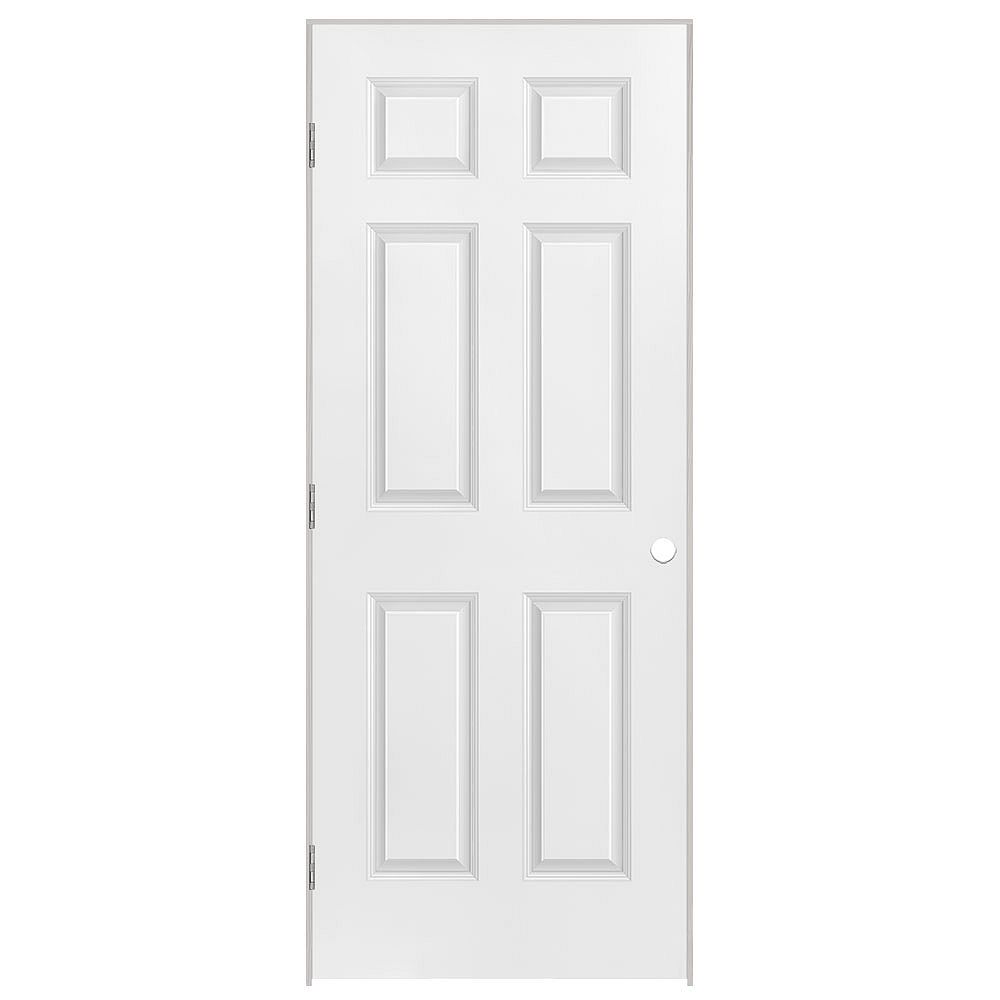Masonite 26-inch x 80-inch Primed 6 Panel Hollow Core Textured Single