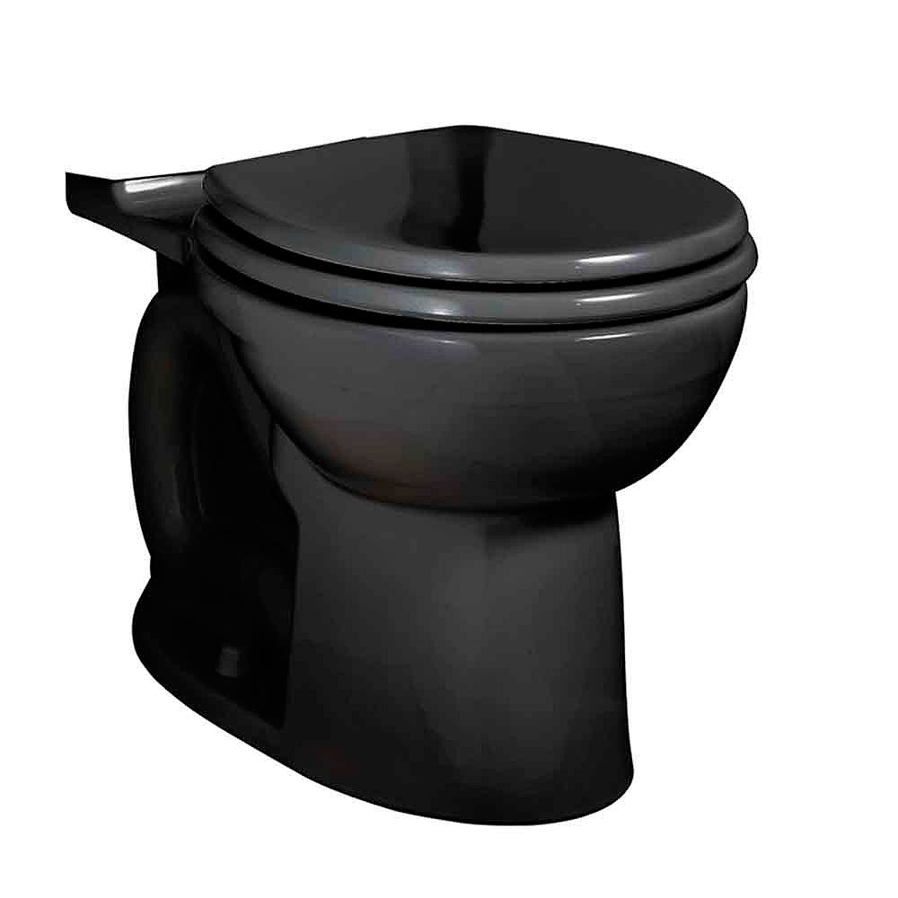 American Standard Cadet 3 Round Front Toilet Bowl Only in Black The