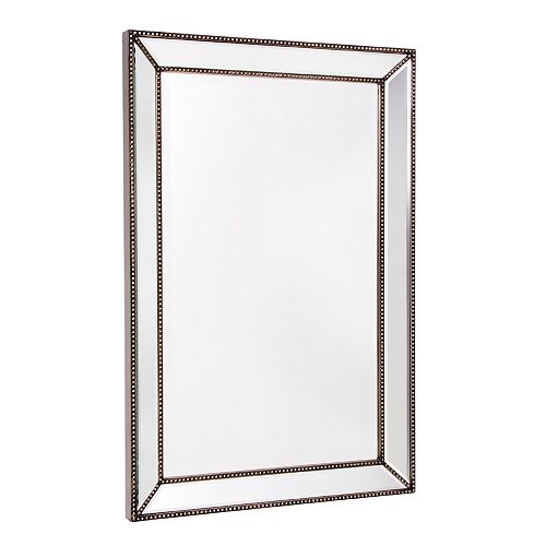 Trinity 24-inch x 36-inch Beaded Mirror on Mirror