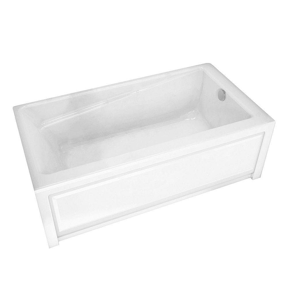 MAAX New Town IFS 60L x 32W x 20H Rectangular Alcove Bathtub, White