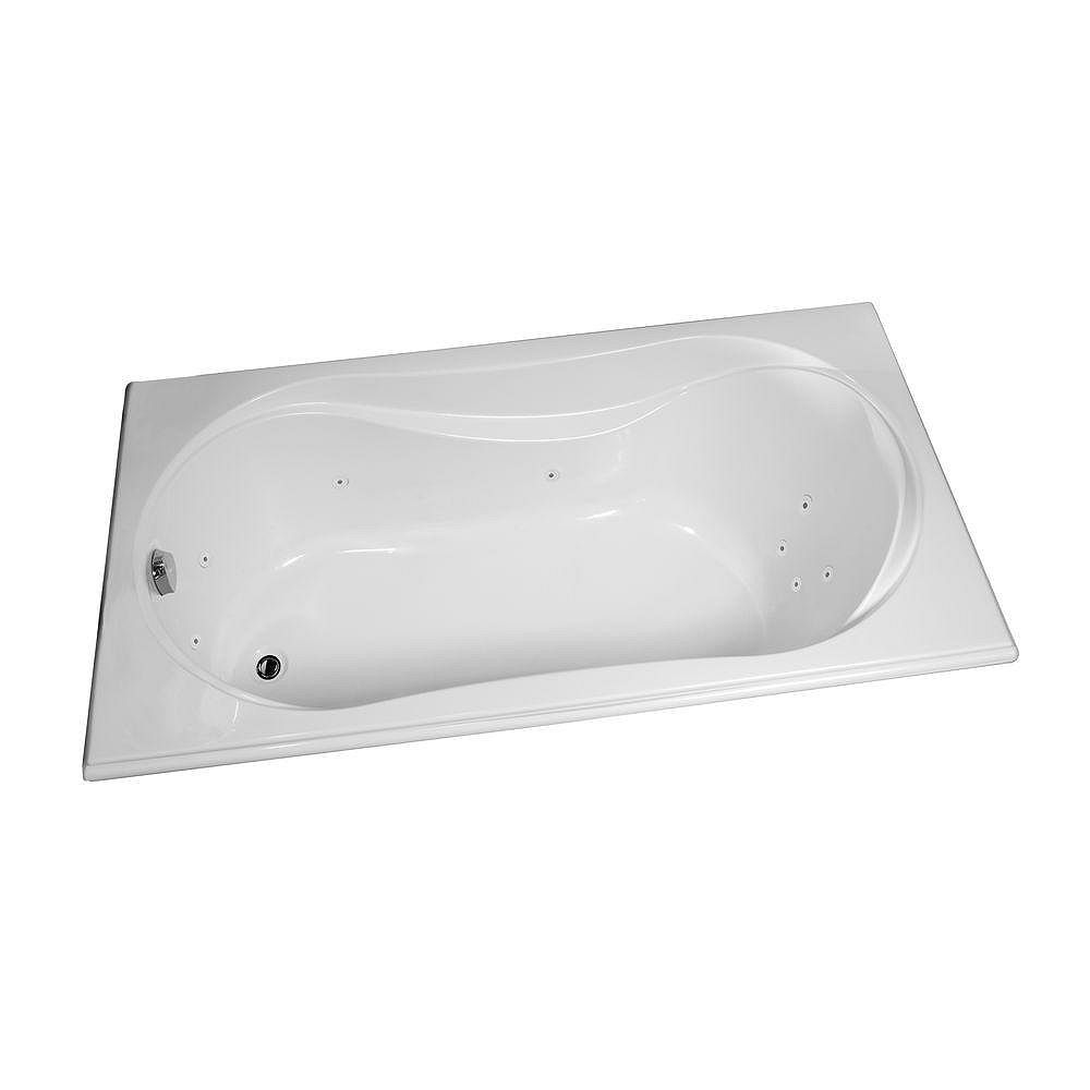 Maax Cocoon 66l X 36w X 20h Drop In Acrylic Bathtub End Drain In White With 15 Inch Soaki The Home Depot Canada