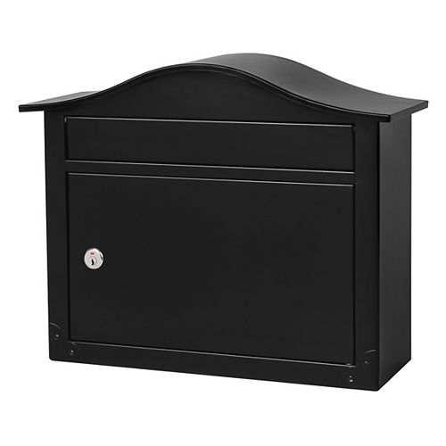 Architectural Mailboxes Saratoga Locking Wall Mount Mailbox in Black