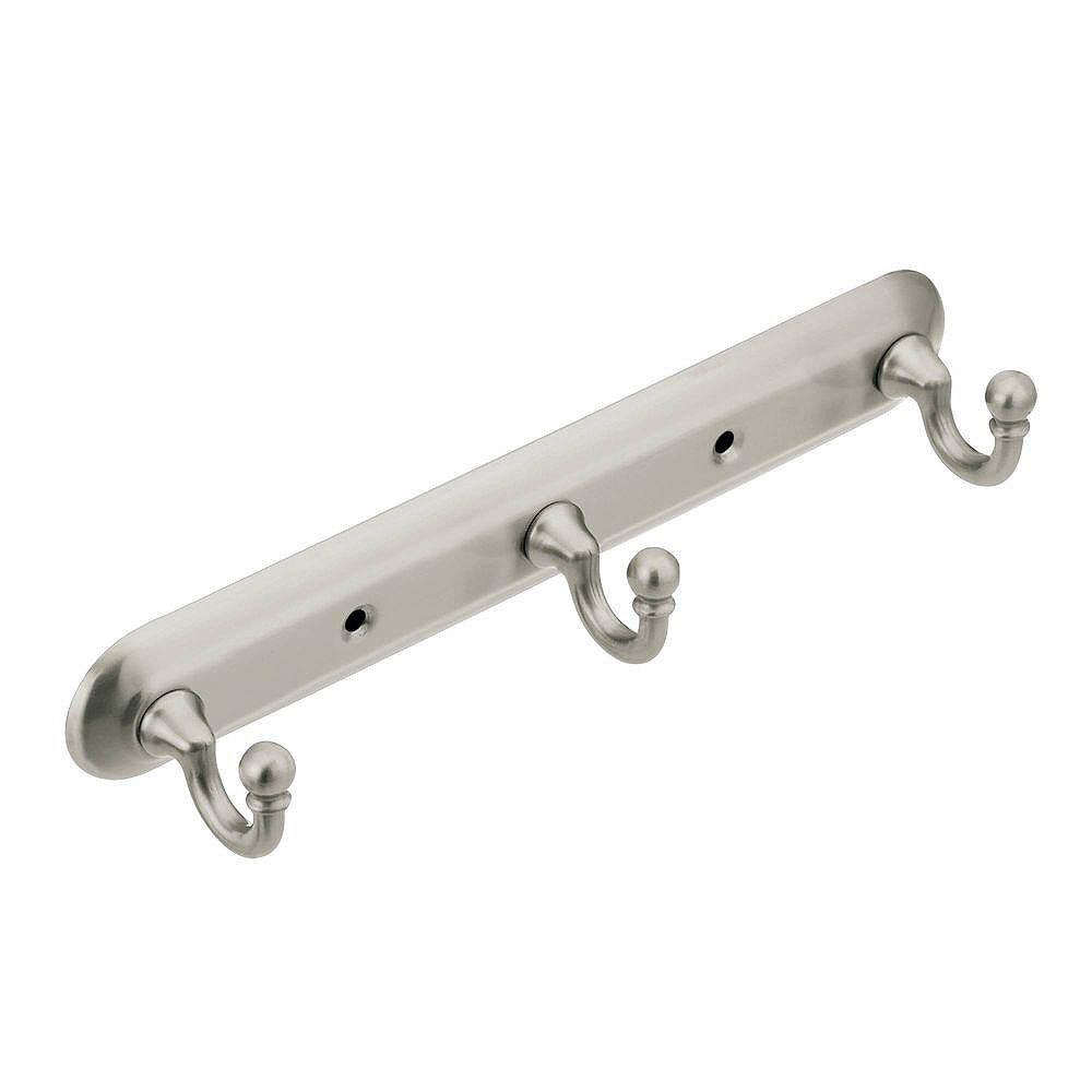 MOEN Decorative Brushed Nickel Triple Robe Hook The Home Depot Canada