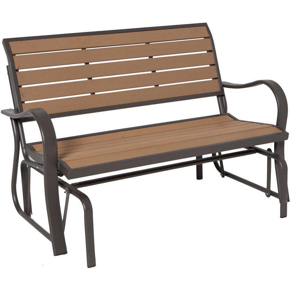 Lifetime Wood Alternative Outdoor Glider Bench | The Home Depot Canada