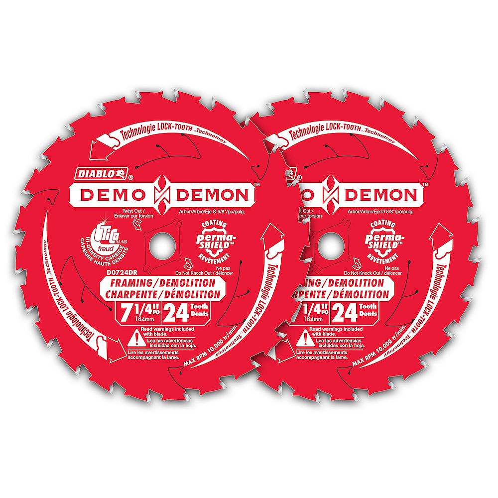 Diablo Demo Demon 7.25-Inch Demolition Circular Saw Blade (2-Pack