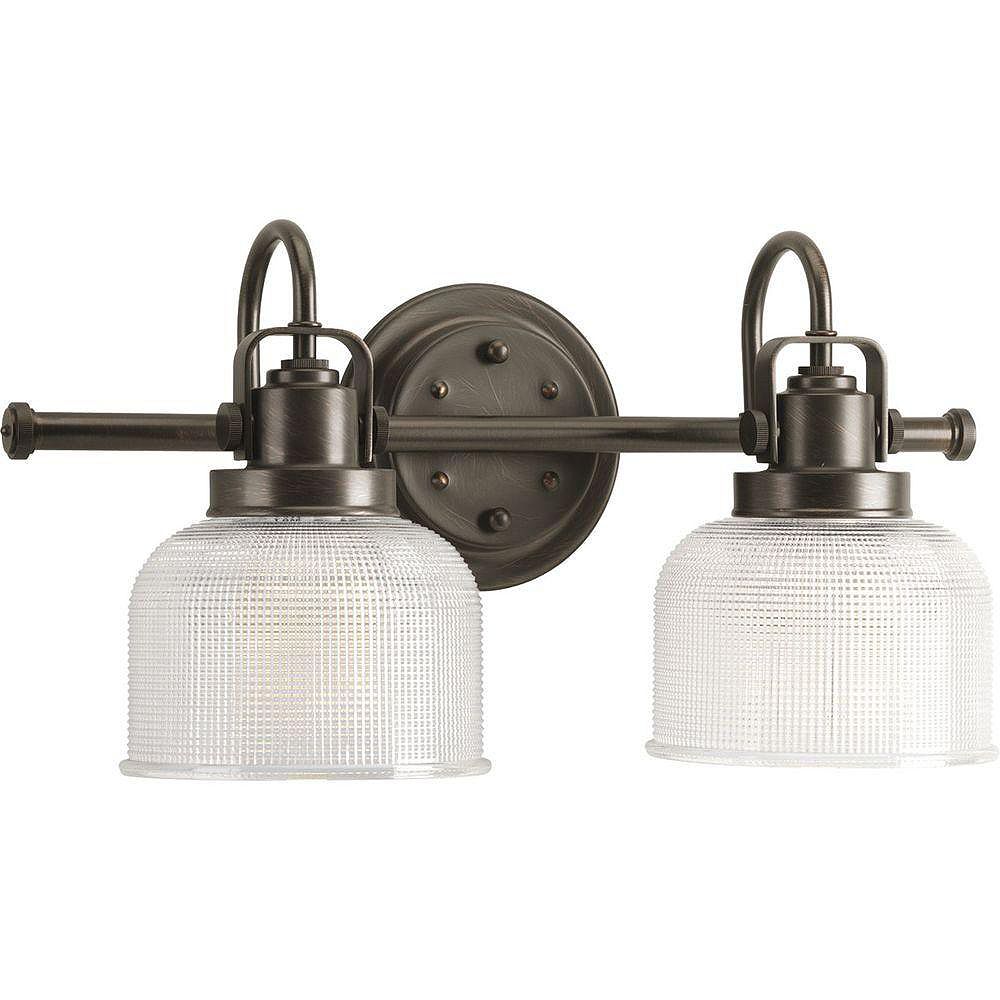 Progress Lighting Archie Collection 2 Light Venetian Bronze Vanity The Home Depot Canada 2 Light Venetian Bronze Vanity, Bathroom Vanity Lights Home Depot Canada