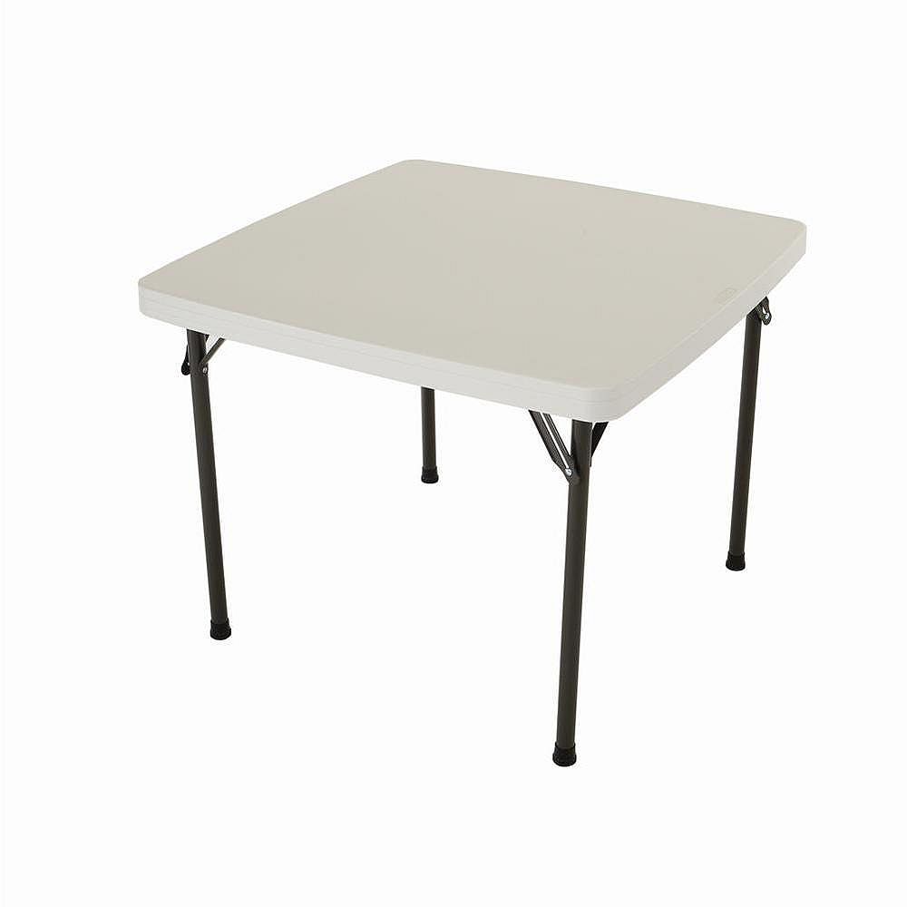 Lifetime 37 Inch Square Card Table Almond The Home Depot Canada