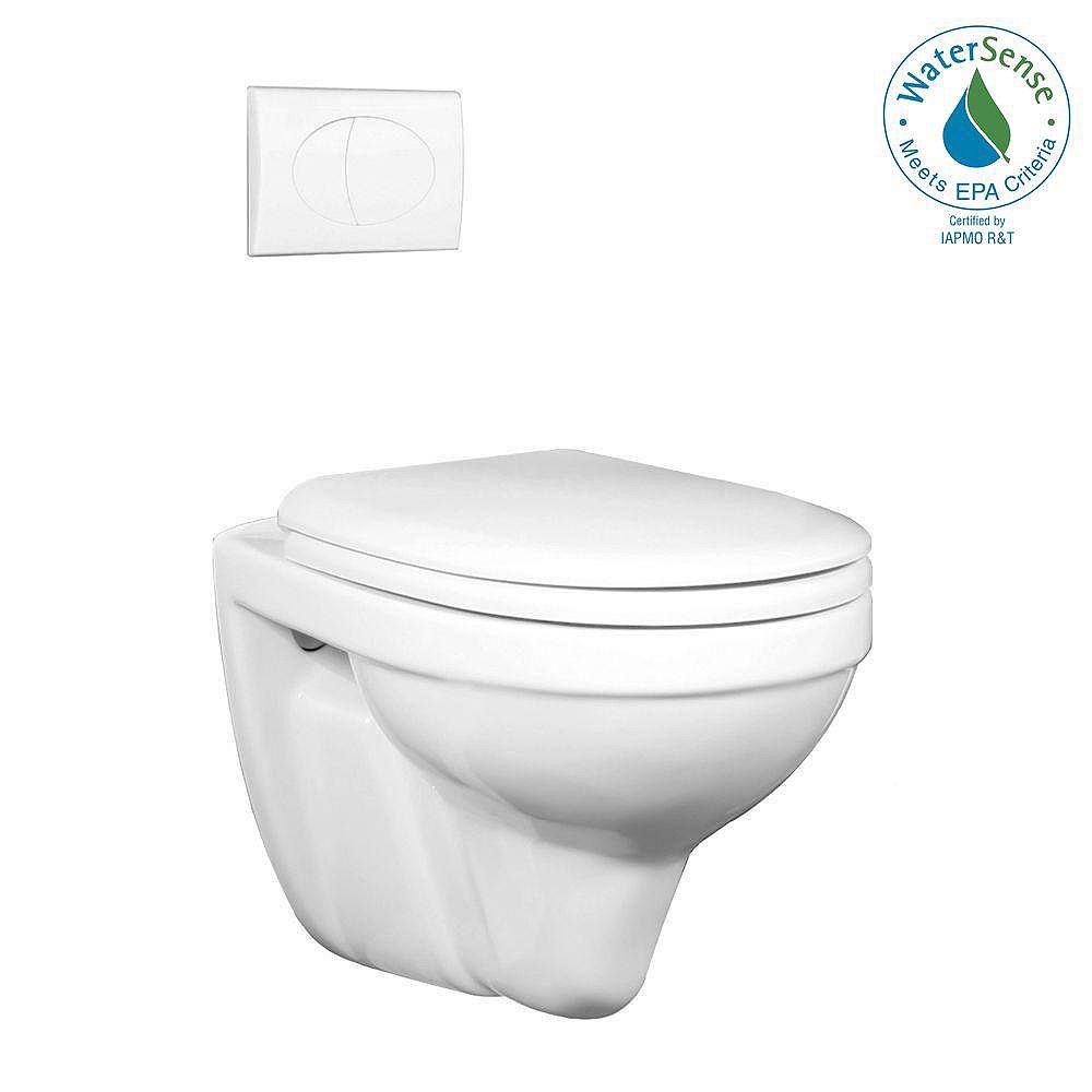 Foremost 2piece 0.8/1.6 GPF Dual Flush Round Bowl Toilet in White