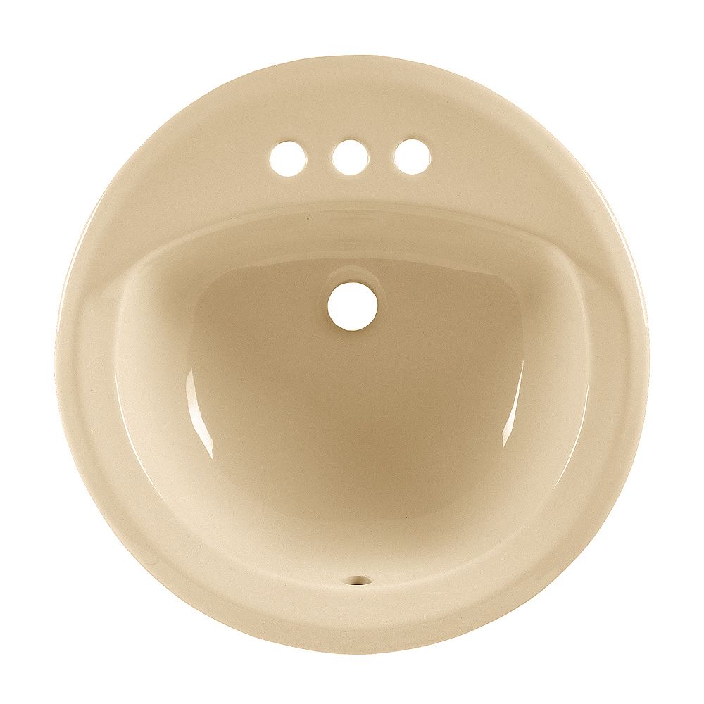 American Standard Rondalyn Circular Self Rimming Bathroom Sink In Bone The Home Depot Canada