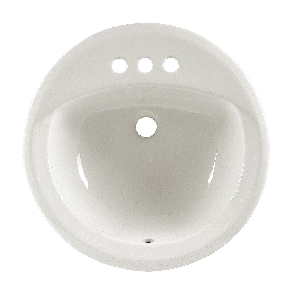 American Standard Rondalyn Circular Self Rimming Bathroom Sink In White The Home Depot Canada