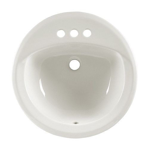 Rondalyn Circular Self-Rimming Bathroom Sink in White