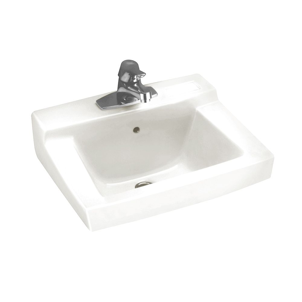 American Standard Declyn Rectangular Wall Mount Bathroom Sink In White The Home Depot Canada