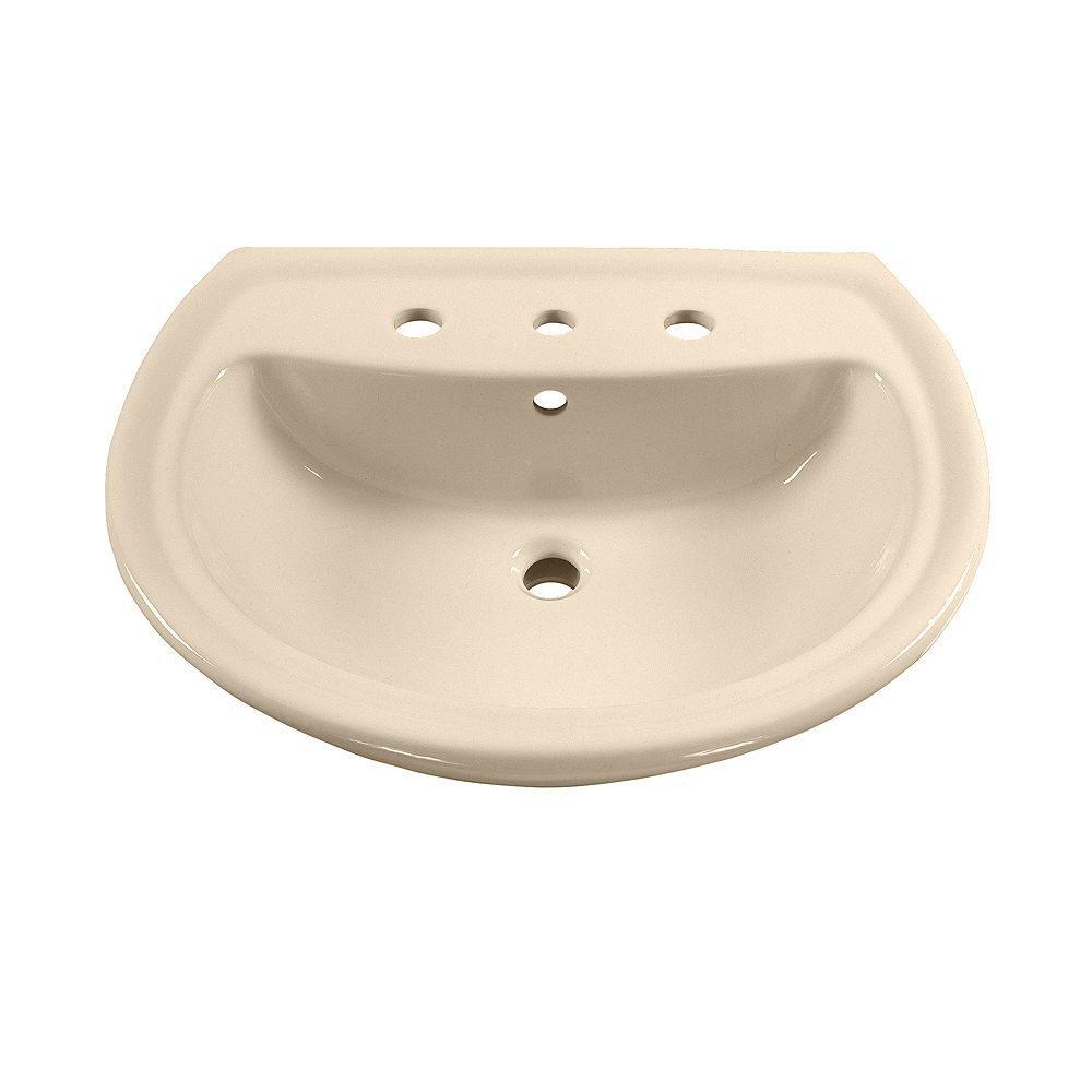 American Standard Cadet SemiCircle 6inch Bathroom Pedestal Sink Basin