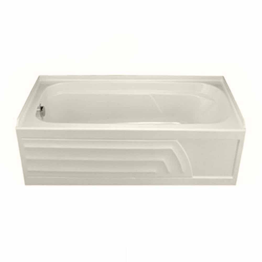 American Standard Colony 5 ft. Alcove Curved LeftHand Drain Bathtub in