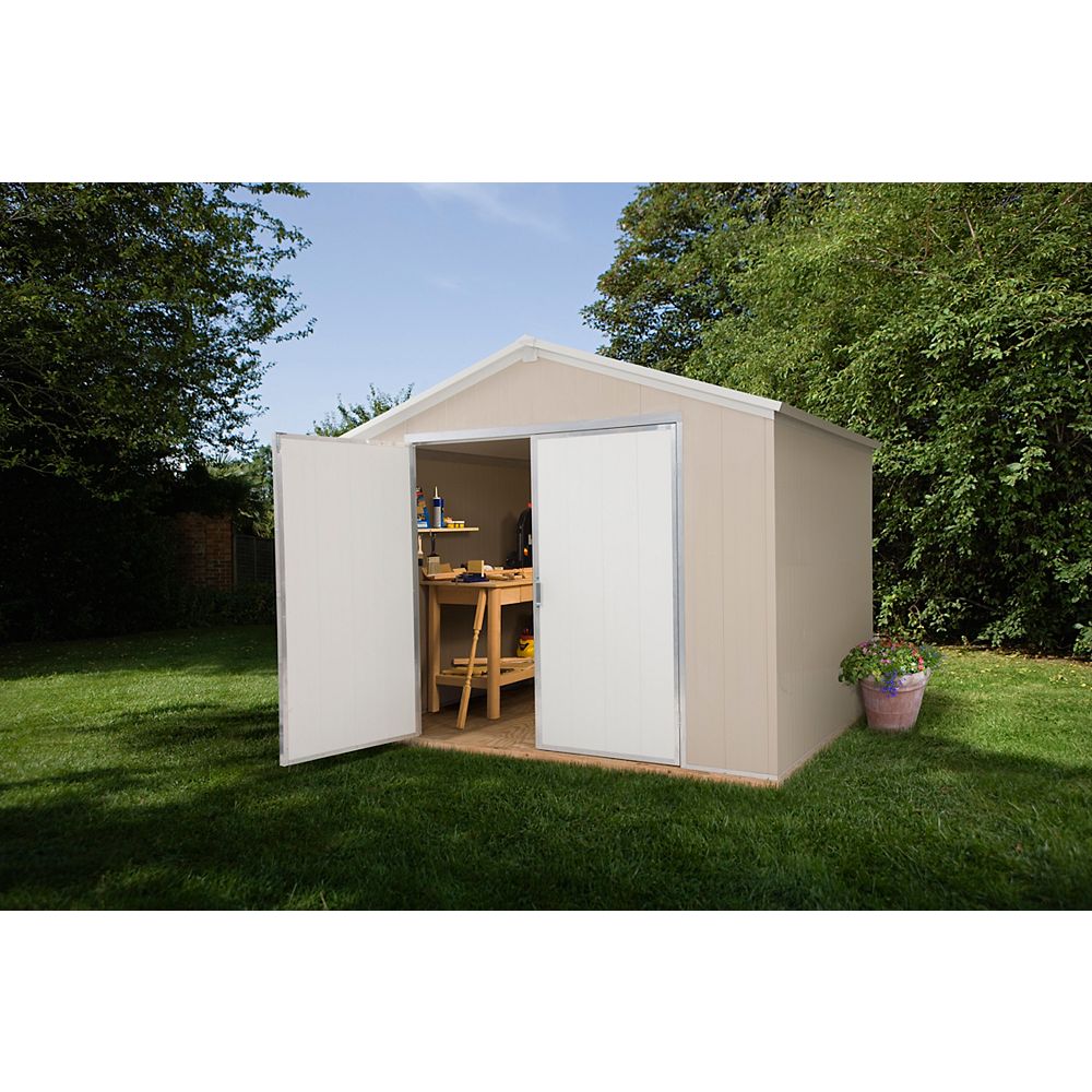 Vision 9 1/2 ft. x 8 ft. Outdoor Vinyl Storage Building The Home Depot Canada