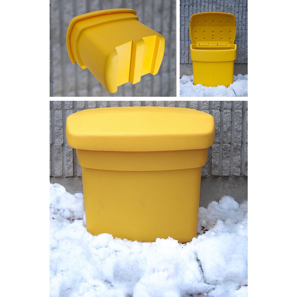 FCMP Outdoor Salt, Sand and Storage Bin in Yellow The Home Depot Canada