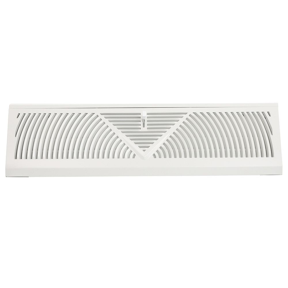 HDX 18 inch White Baseboard Register The Home Depot Canada