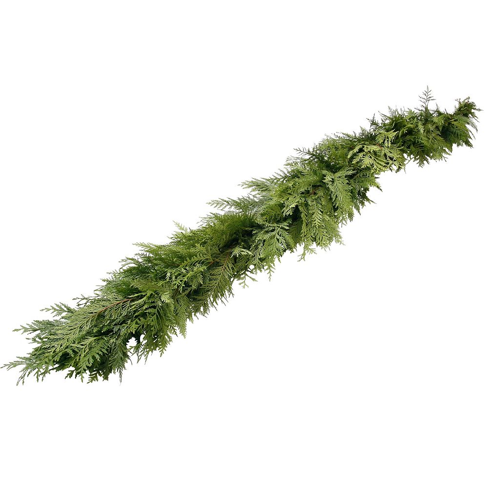Home Accents 10 ft. Fresh Cut Red Cedar Garland The Home Depot Canada