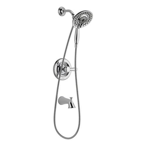 Lahara 5-Spray Tub/Shower Faucet with Showerhead Handshower Combo in Chrome (Valve Included)