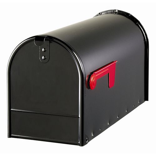 Elite 8 1/2-inch x 11-inch x 22-inch Curbside Mailbox in Black