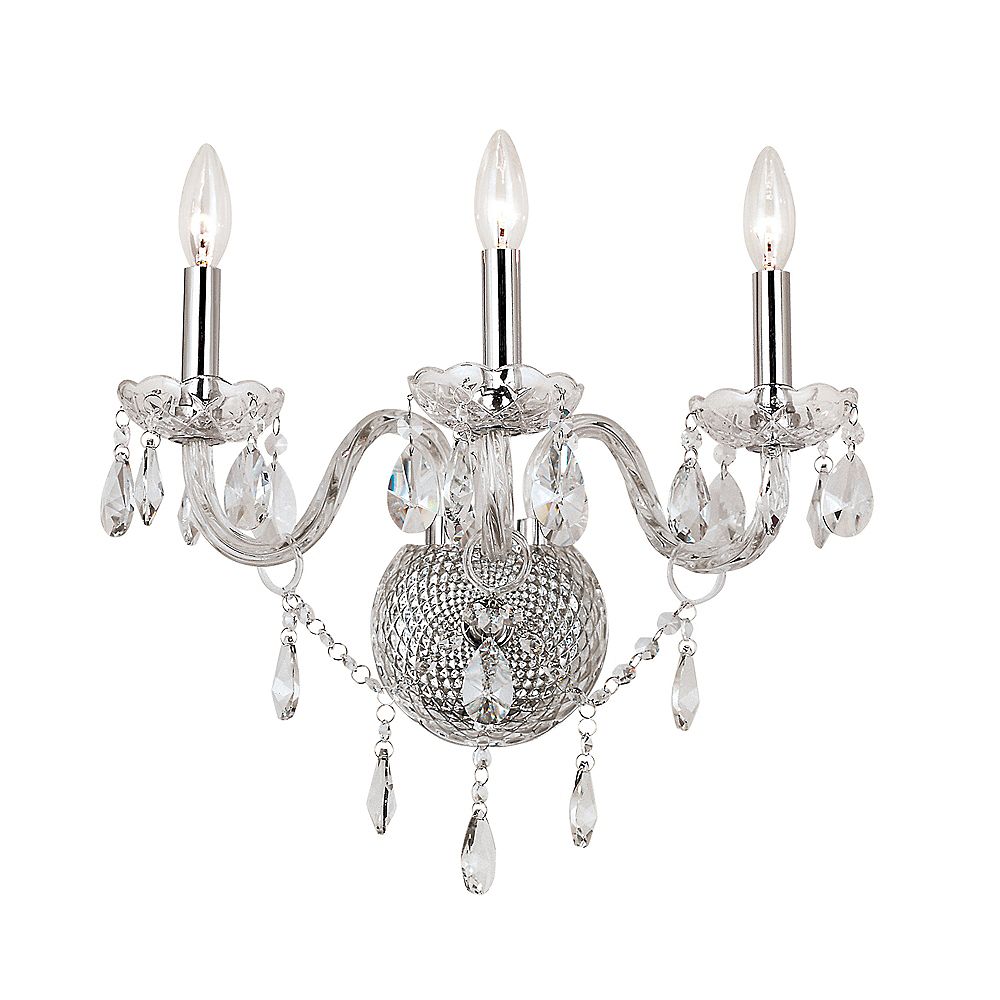 Bel Air Lighting Braided Crystal Triple Wall Sconce | The Home Depot Canada