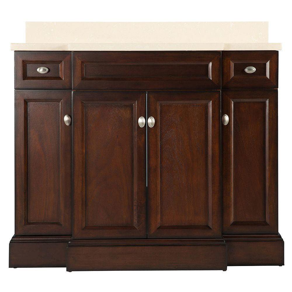 Home Decorators Collection Teagen 42 Inch W Bath Vanity In Dark Espresso With Engineered S The Home Depot Canada