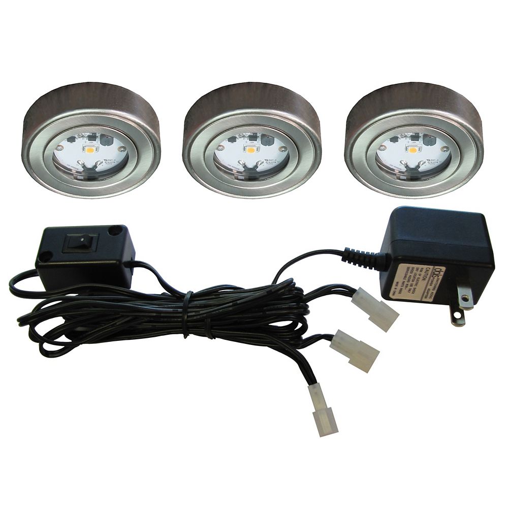 Illume 3 Enviro LED Metal Puck Kit, Satin Nickel The Home Depot Canada