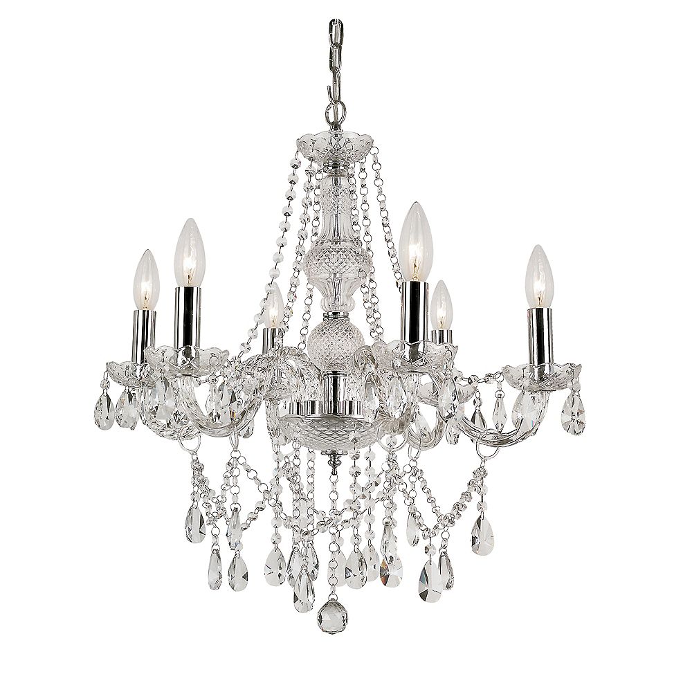 Bel Air Lighting 6 Light Braided Crystal Chandelier The Home Depot Canada 6 Light Braided Crystal Chandelier, How To Install A Chandelier Home Depot