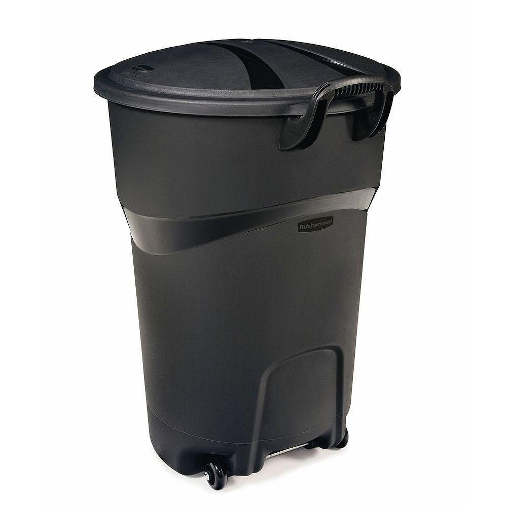 Rubbermaid 121l 32 Gal Wheeled Trash, Rubbermaid Outdoor Trash Can Home Depot