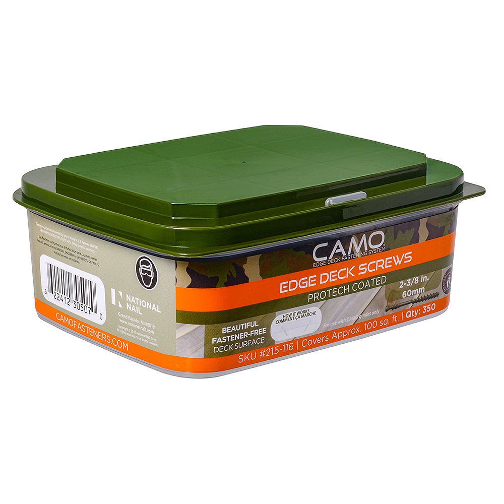 Camo 7 X 23/8inch Star Drive Trim Head Deck Fasteners In Green 350