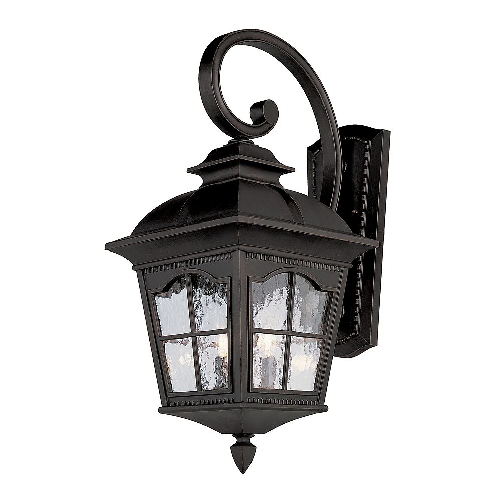 Bel Air Lighting Black Scalloped Window Wall Light - Small 