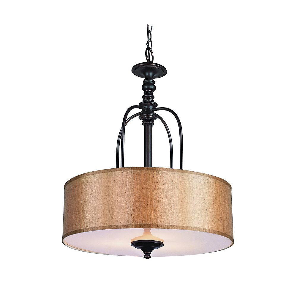 Bel Air Lighting Hanging Pendant Light Fixture in Oiled Bronze with