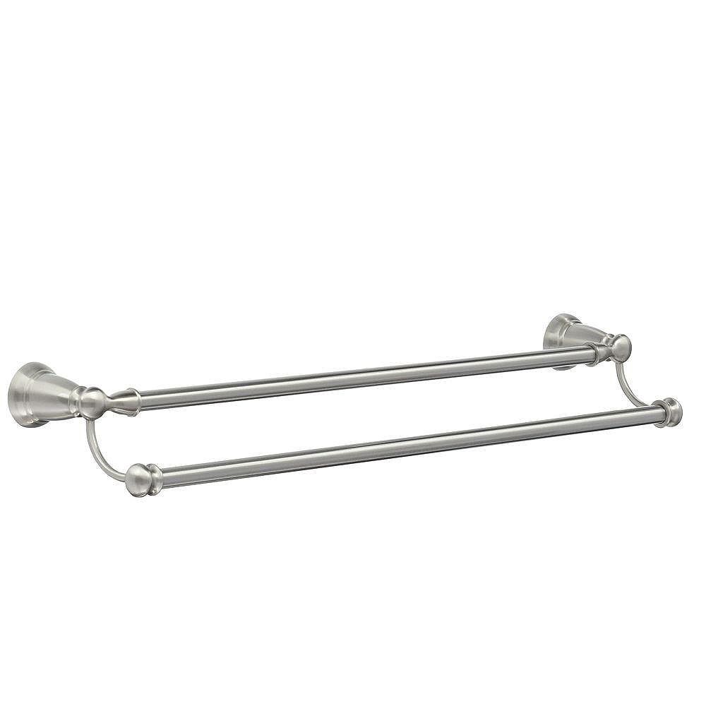 Moen Banbury 24 Inch Double Towel Bar In Spot Resist Brushed Nickel The Home Depot Canada