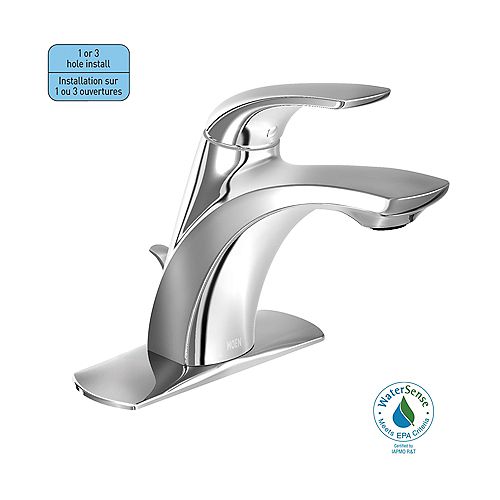 Zarina 4-inch Centerset Single-Handle Lever Handle with WaterSense in Chrome