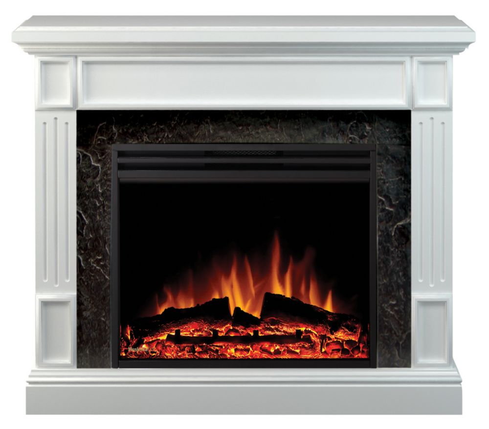 Muskoka Beale Electric Fireplace, White, 25 Inch Firebox | The Home ...