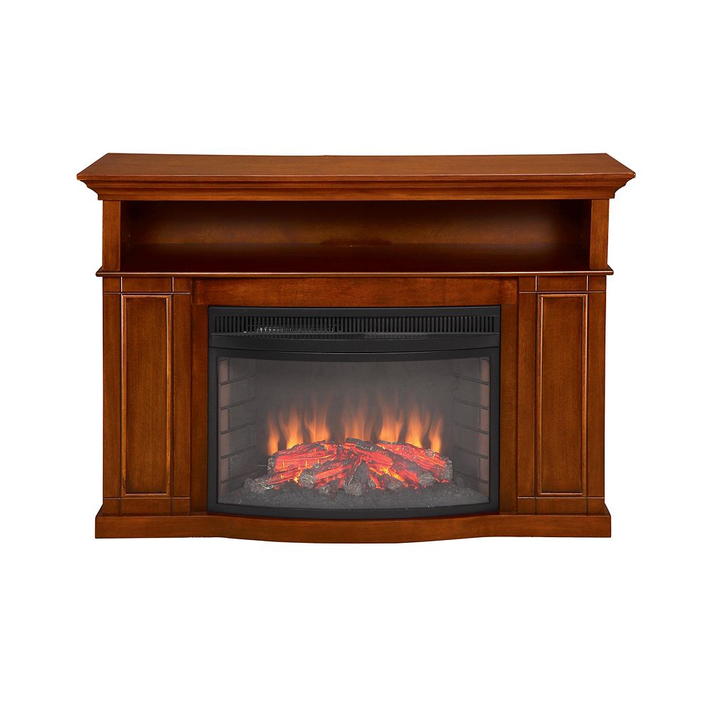 Muskoka Sheppard Electric Fireplace, 25 Inch Curved Firebox, Burnished
