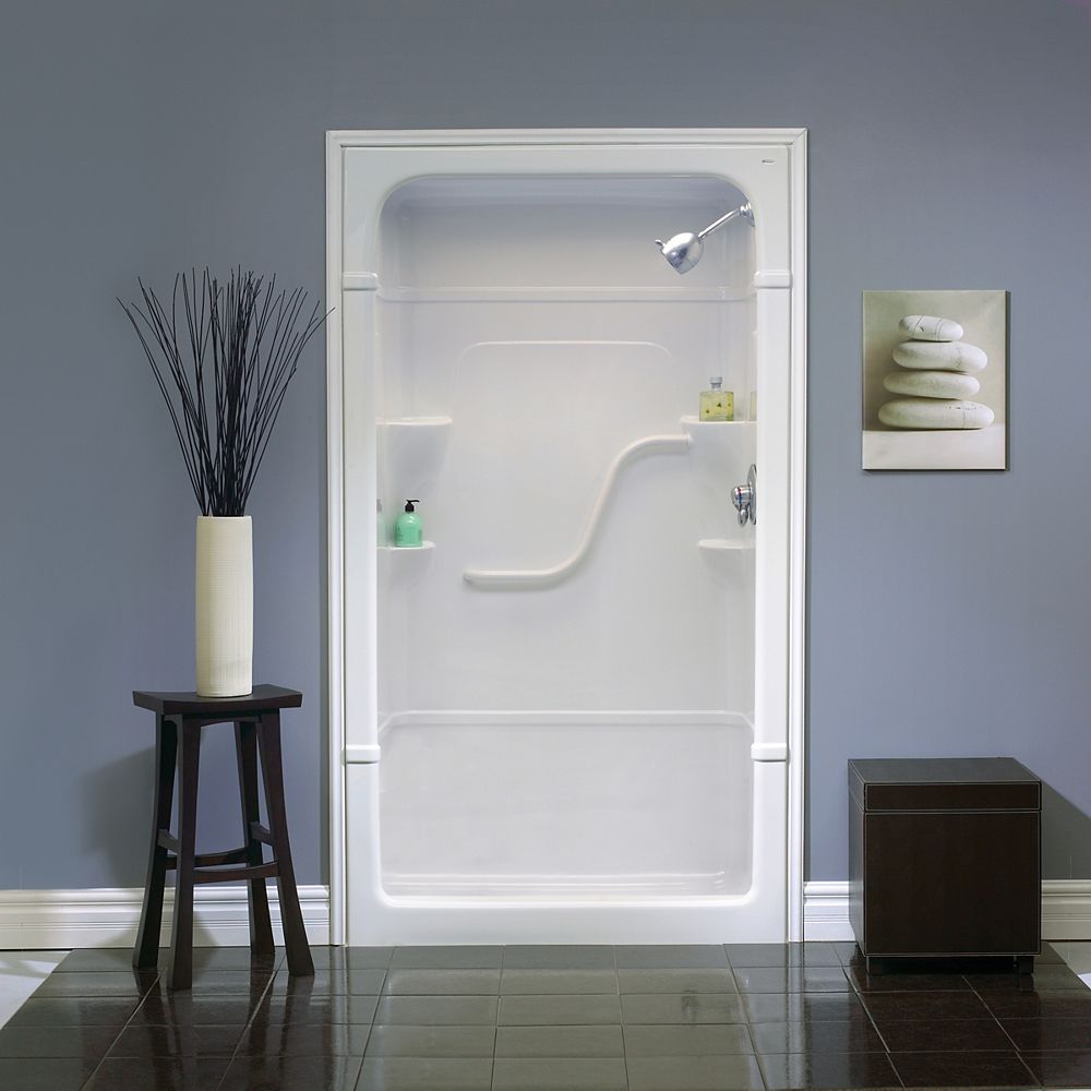 Mirolin Madison 48Inch 1Piece Acrylic Shower Stall  The Home Depot