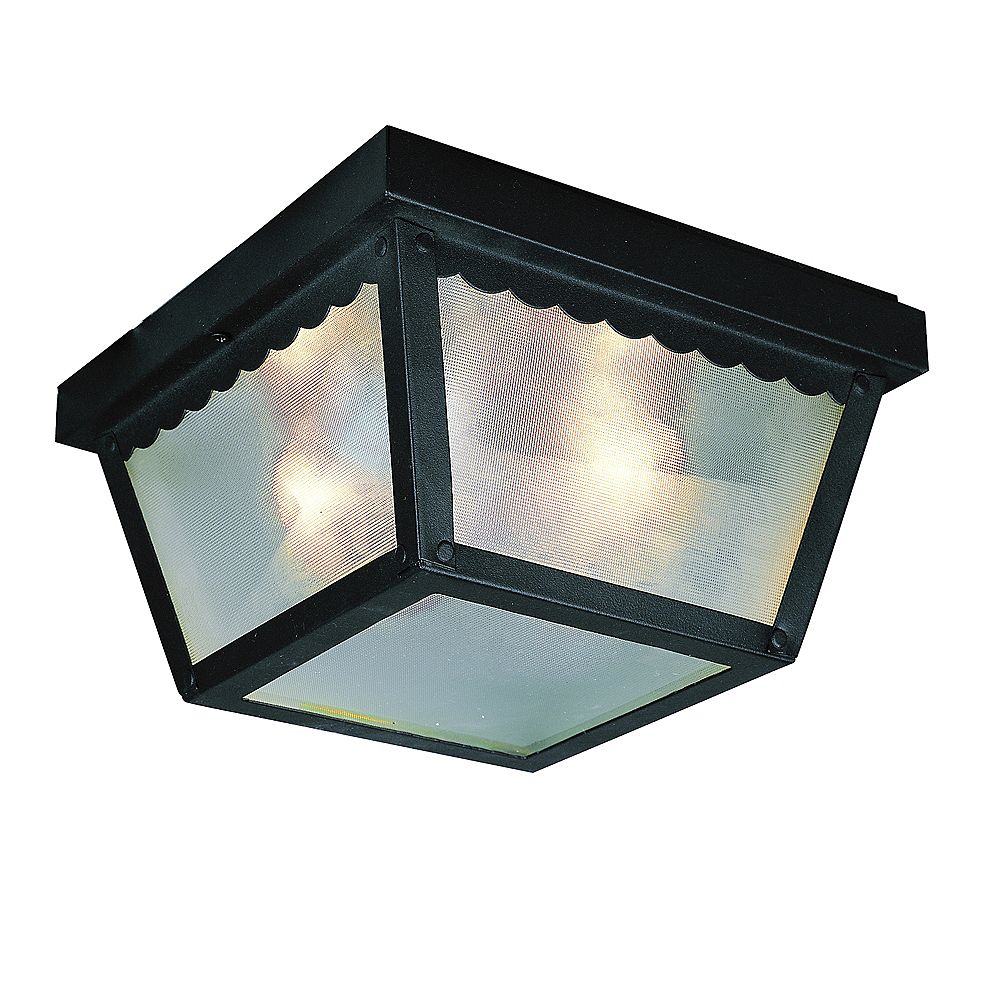 Bel Air Lighting Black Rectangle 9 inch Ceiling Light The Home Depot