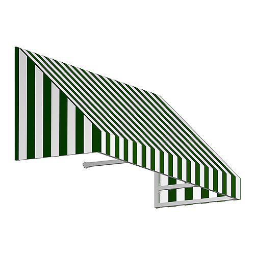 Beauty-Mark Toronto 6 ft. Window / Entry Awning (24-inch Projection) in Forest / White Stripe