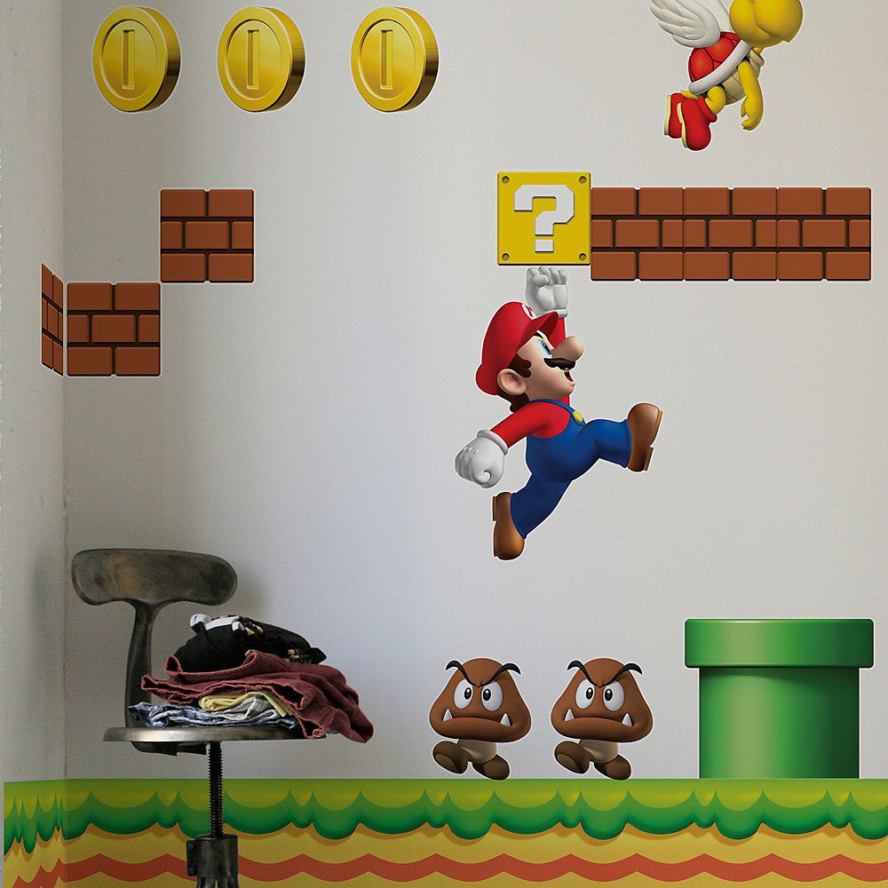 Blik New Super Mario Bros Re-Stik Wall Decal | The Home Depot Canada