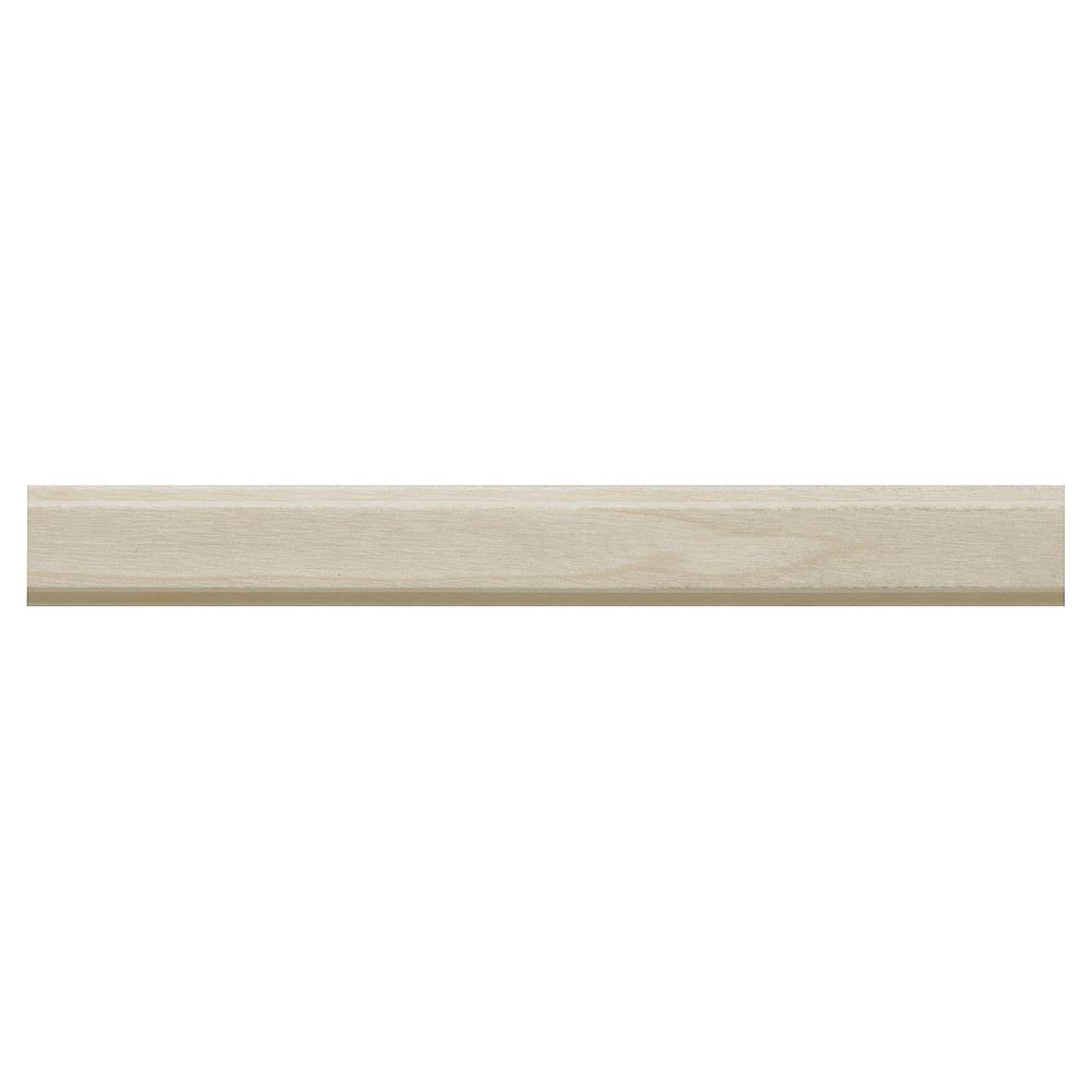 Ornamental Mouldings White Hardwood Shelf Edge Moulding 3/8 x 3/4 x