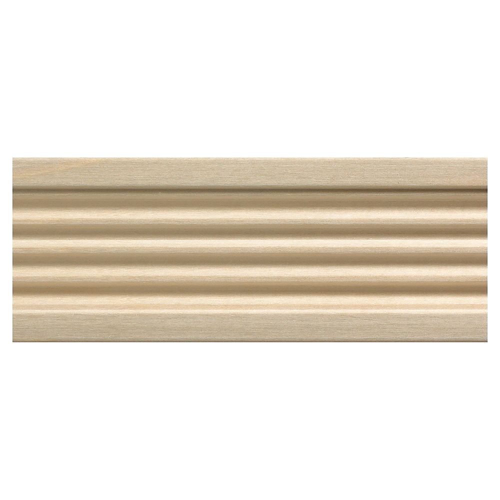 Ornamental Mouldings White Hardwood Fluted Casing Moulding - 3/8 x 2-1/ ...