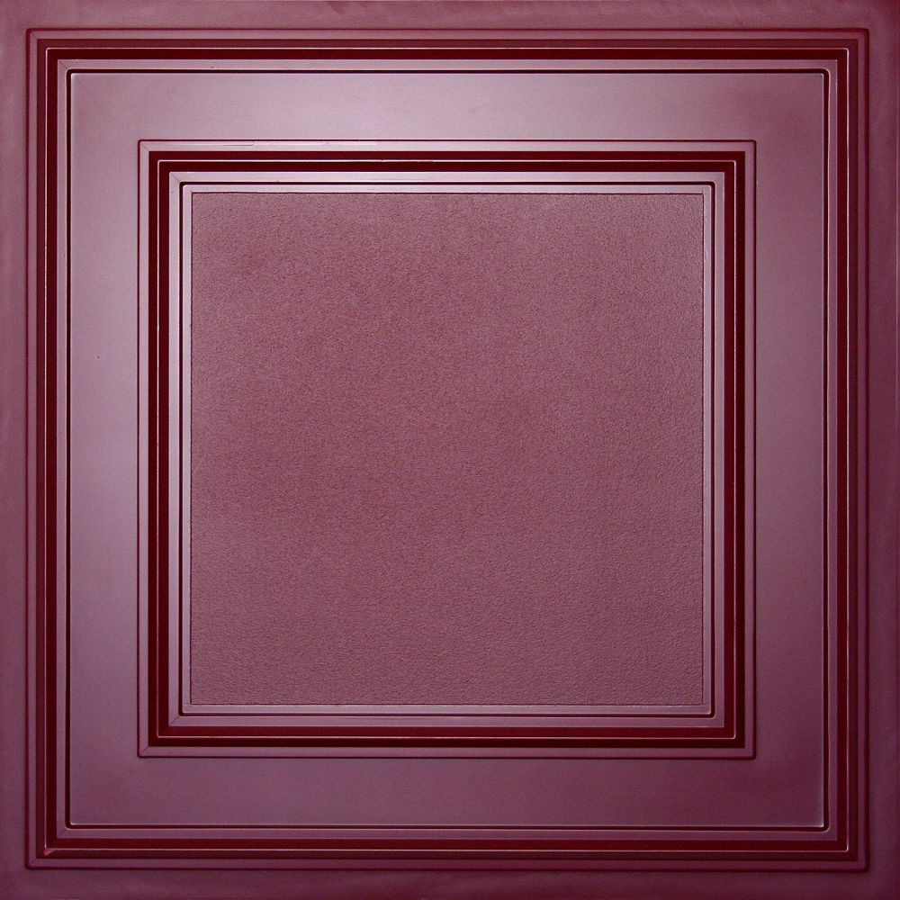 Ceilume Cambridge Merlot Ceiling Tile 2 Feet X 2 Feet Lay In Or Glue Up The Home Depot Canada 