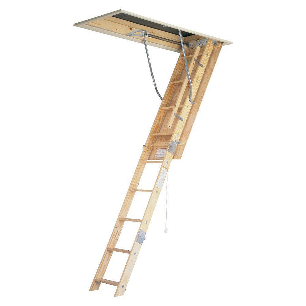 Werner Wood Attic Ladder (250 lb. Load Capacity) 8 Feet 9 Inches 22.5