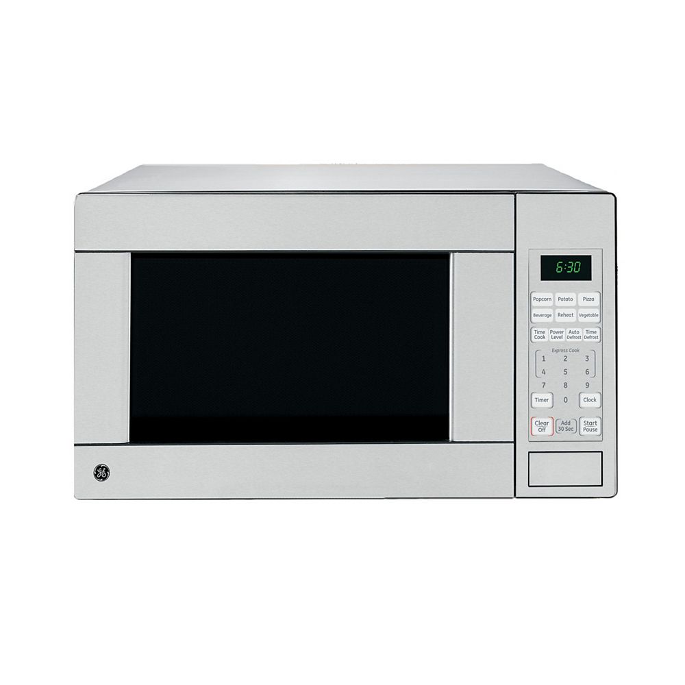 GE 1.1 cu. ft. Countertop Microwave Oven in Stainless Steel | The Home Ge 1.1 Cu Ft Countertop Microwave In Stainless Steel
