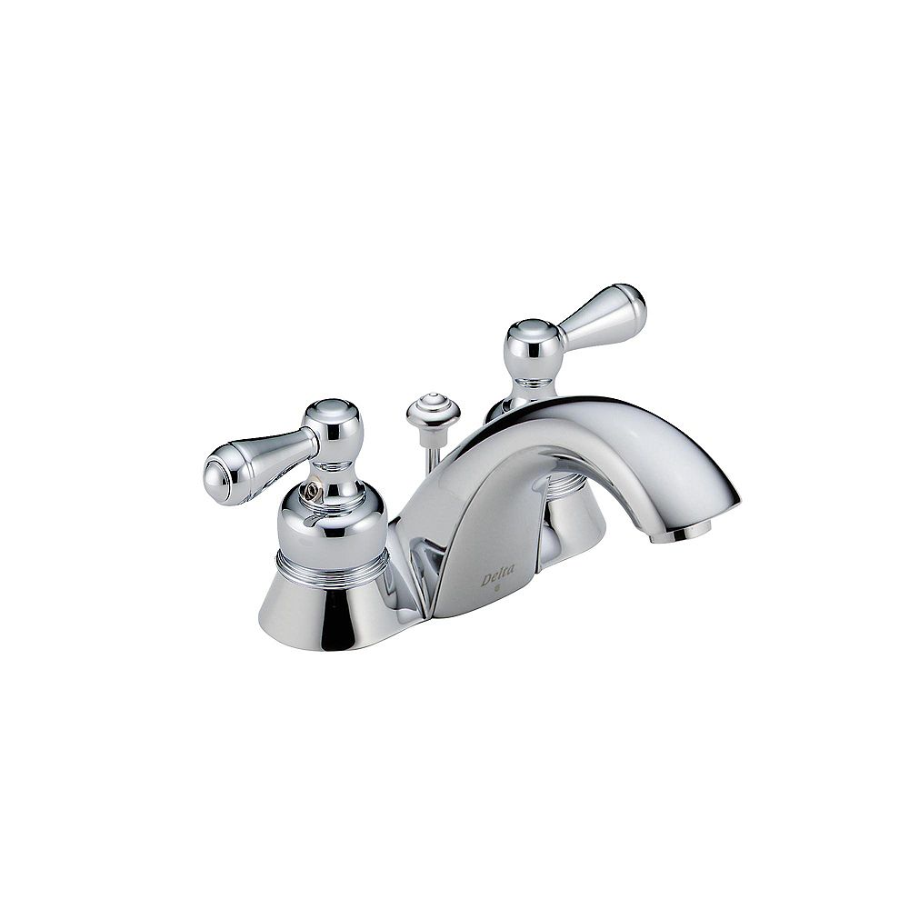 Delta Innovations 4 Inch 2 Handle Centreset Bathroom Faucet In Chrome Finish The Home Depot Canada
